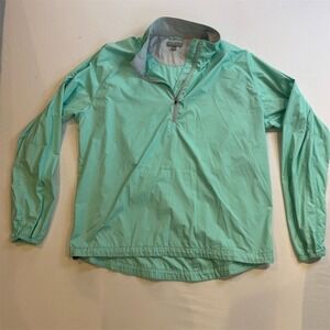Peter Millar Men's Aqua Blue 1/4 Zip Windbreaker Jacket Size‎ L